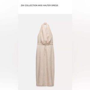 Zara New Halter Backless Sundress